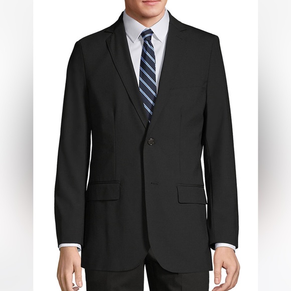 NWT Lands End Mens Washable Wool 2 Button Traditional Suit Jacket 46R Regular - Picture 1 of 10
